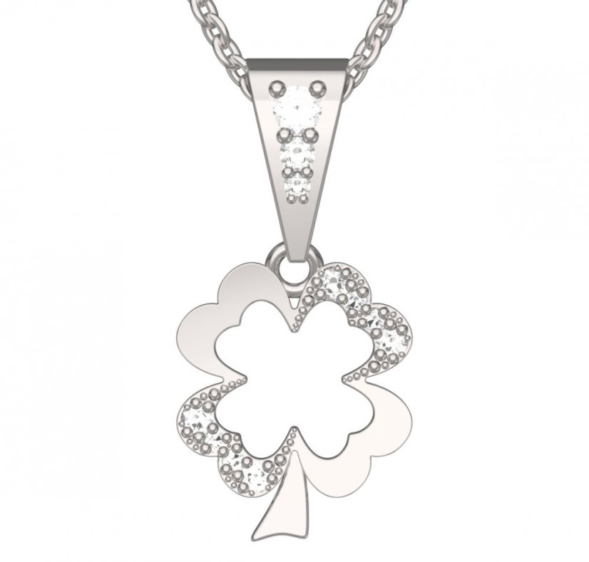BG zlatý přívěšek 1170 Bílé zlato - 585 Diamant