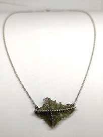 BG náhrdelník přírodní kámen-Vltavín 039