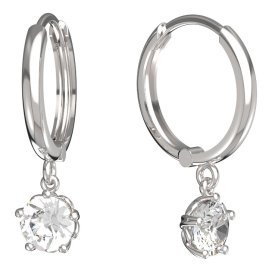 BeKid dětské náušnice 875 Bílé zlato - 585 Diamant