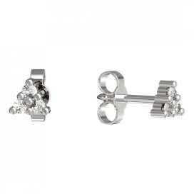 BeKid dětské náušnice 773 Bílé zlato - 585 Diamant