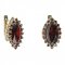 BG earring oval 513-90 - Metal: Silver 925 - rhodium, Stone: Garnet