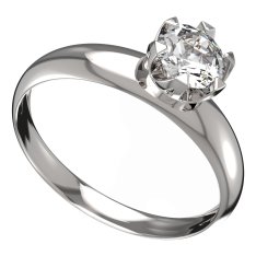 BG zlatý prstýnek 872 T Bílé zlato - 585 Diamant