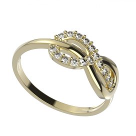 BG zlatý prsten 1488 Žluté zlato - 585 Diamant