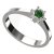 BG zlatý prstýnek 765 Bílé zlato - 585 Zelený kubický zirkon