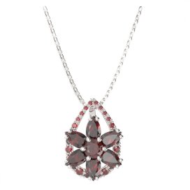 BG přívěs ve tvaru hvězdy 520-90 Stříbro 925 - rhodium Granát