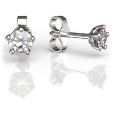 BG zlaté náušnice 873 Bílé zlato - 585 Diamant