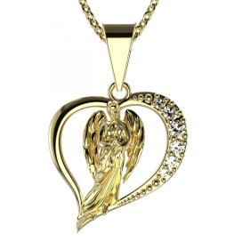 BeKid dětský přívěšek anděl 1179 Žluté zlato - 585 Diamant