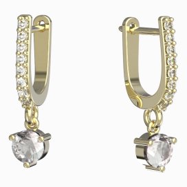 BG zlaté diamantové náušnice 782 Žluté zlato - 585 Diamant lab-grown