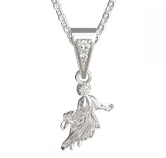 BG zlatý přívěšek Panna 040 Bílé zlato - 585 Diamant