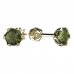 BG moldavit earrings -872 - Switching on: Puzeta, Metal: Yellow gold 585, Stone: Moldavite