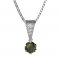 BG moldavit pendant -872 - Metal: Yellow gold 585, Handle: Handle 1, Stone: Moldavite and cubic zirconium
