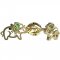 BeKid, Gold kids earrings -1158 - Switching on: Brizura 0-3 roky, Metal: White gold 585, Stone: Red cubic zircon