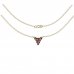 BG garnet necklace 249 - Metal: Silver - gold plated 925, Stone: Garnet