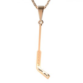 BG zlatý přívěšek Hokejka brankářská 1384 Růžové zlato 585 (30-90dní)