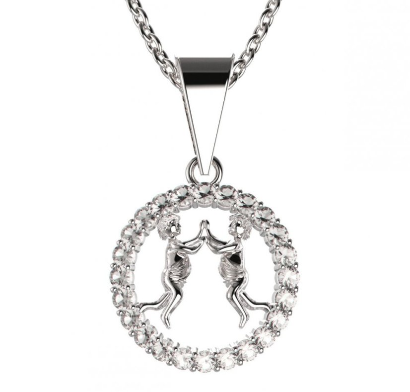BG zlatý přívěšek Blíženci 052 Žluté zlato - 585 Diamant