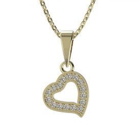 BG přívěs srdce 1576 Žluté zlato - 585 Diamant