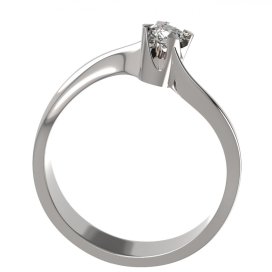 BG zlatý diamantový prstýnek 781 Bílé zlato - 585 Diamant lab-grown