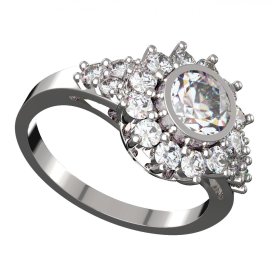 BG zlatý prstýnek 946Z Bílé zlato - 585 Diamant