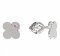 BeKid dětské náušnice čtyřlístek 828 - Zapínání: Kruhy 15 mm, Kov: Bílé zlato 585, Kámen: Diamant