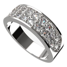 BG zlatý prstýnek 459 Bílé zlato - 585 Diamant