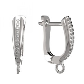 BG zlatý závěs dámské náušnice /E Bílé zlato - 585 Bílý kubický zirkon