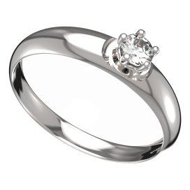 BG zlatý prstýnek 873 T Bílé zlato - 585 Diamant