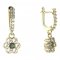 BG circular earring 140-84 - Metal: White gold 585, Stone: Moldavit and garnet