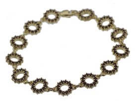 BG náramek vsazeny kameny:český granát 103 Stříbro 925 - ruthenium (30-90dní) Granát