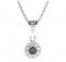 BG pendant circular 453-2 - Metal: Silver 925 - rhodium, Stone: Garnet