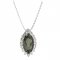BG pendant oval 513-90 - Metal: Silver 925 - rhodium, Stone: Garnet