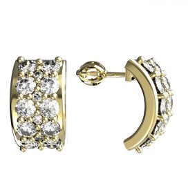 BG zlaté náušnice 959 Žluté zlato - 585 Diamant