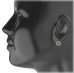 BG earring circular -  456 - Metal: Silver 925 - rhodium, Stone: Garnet