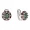 BG  earring 472-R7 circular - Metal: Silver 925 - rhodium, Stone: Garnet