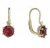 BeKid, Gold kids earrings -1295 - Switching on: Brizura 0-3 roky, Metal: Yellow gold 585, Stone: Red cubic zircon