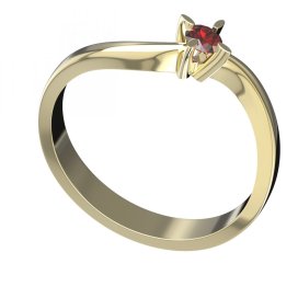 BG zlatý prstýnek s granátem nebo vltavínem 780 Žluté zlato - 585 Granát