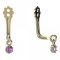 BeKid Gold earrings components I2 - Metal: White gold 585, Stone: Pink cubic zircon