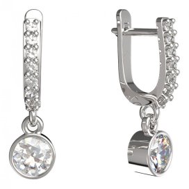 BG zlaté náušnice 723 Bílé zlato - 585 Diamant