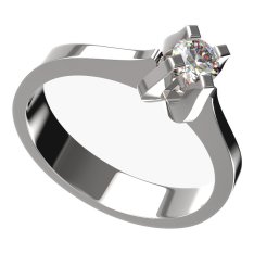 BG zlatý prstýnek 769 Bílé zlato - 585 Diamant