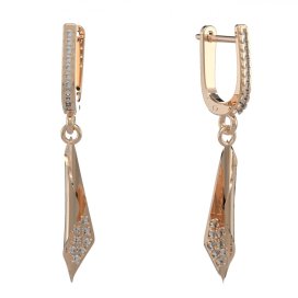 BG zlaté náušnice 1364 Růžové zlato 585 (30-90dní) Diamant