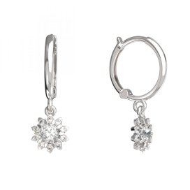 BeKid dětské náušnice 864 Bílé zlato - 585 Diamant