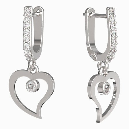 BeKid dětské náušnice 1565 Bílé zlato - 585 Bílý kubický zirkon