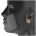 BG earring oval -  280 - Metal: Silver 925 - rhodium, Stone: Garnet