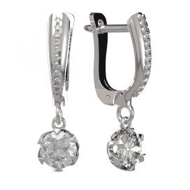 BG zlaté náušnice 872 Bílé zlato - 585 Diamant