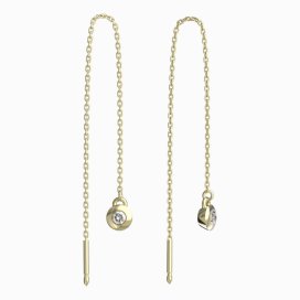 BeKid dětské náušnice 732 Žluté zlato - 585 Diamant