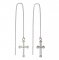 BeKid, Gold kids earrings -1110 - Switching on: Circles 15 mm, Metal: White gold 585, Stone: White cubic zircon