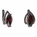 BG earring oval 481-90 - Metal: Silver 925 - rhodium, Stone: Garnet