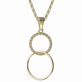 BG zlatý přívěšek kruh  1163 Žluté zlato - 585 Diamant