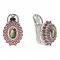 BG  earring 243-R7 oval - Metal: Silver 925 - rhodium, Stone: Garnet