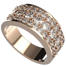 BG zlatý diamantový prstýnek 268 Růžové zlato 585 (30-90dní) Diamant lab-grown