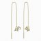 BeKid, Gold kids earrings -1159 - Switching on: Circles 15 mm, Metal: White gold 585, Stone: Light blue cubic zircon
